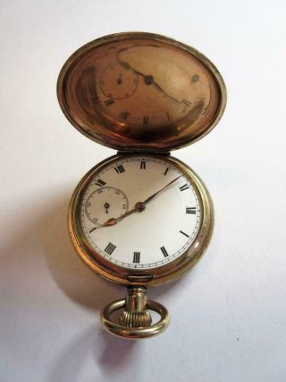 Antique Illinois Watch Co.  Gold Filled Full Hunter Pocket Watch - 17 Jewels