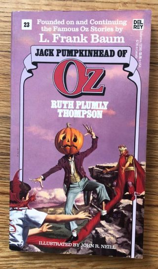 Del Rey Oz Book 23 Jack Pumpkinhead Of Oz Ruth Plumly Vintage