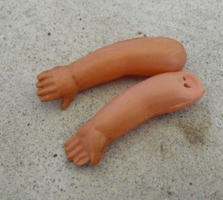 Set Of Small Vintage Celluloid Girl Doll Arms 2 " Long