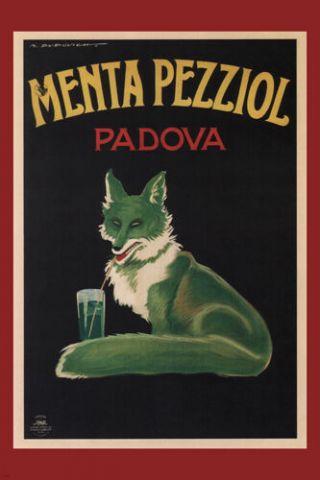 Menta Pezziol Vintage Ad Poster By Marcelo Dudovich Italy 1922 24x36 Hot