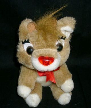 6 " Christmas Applause Rudolph The Red Nosed Reindeer Stuffed Animal Plush Toy