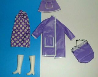 Lilac Raincoat Daisy Dress Clothes 1970 