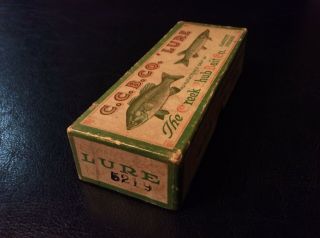 Vintage Creek Chub Lure Box (ding Bat) Frog Pattern