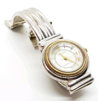 Lovely Vintage Ecclissi 925 Sterling Silver Case & Band Ladies Wrist Watch Runs