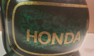 1970s Vintage Honda Metal Flake W Lace Pinstriped Motorcycle Helmet Rare ? Bell 2