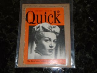 October 3,  1949 Quick News Weekly - Lana Turner