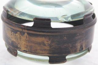 antique 4 inch antique BRASS FRAMED condensor lens,  magic lantern GR?Paris/London 3