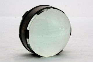 antique 4 inch antique BRASS FRAMED condensor lens,  magic lantern GR?Paris/London 6
