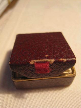 Antique Tiny Leather Ring,  Earring Box, .  Logo Of Saks 5 Th Ave, .  A Collectors It