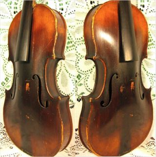 Old Antique Violin Giuseppe Guarnerius 1920 Full Size For Restoration 4