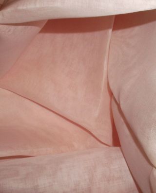 Vintage Organdy Lt Pink Sheer Crisp Cotton Fabric 40 - 50 