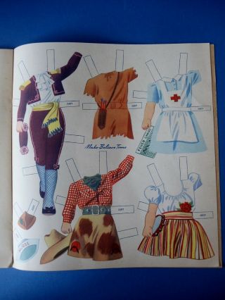 Vintage 1945 JUDY and JILL Statuette Paper Dolls Book UNCUT 4