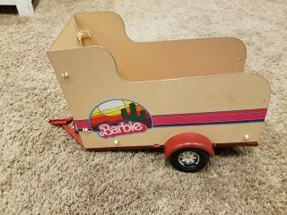 Vintage 1970s Barbie Horse Hauler Trailer With Hitch Made In Usa