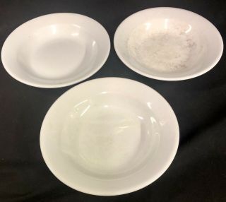 3 Antique Royal Ironstone China Alfred Meakin 9 " White Bowls Made In England Set