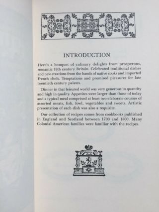 ANTIQUE DINNER RECIPES For all seasons 18TH CENTURY English British Cooking 3