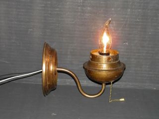 Unique,  Antique/Vintage,  hammered copper,  wall sconce w/clip - on shade.  Re - wired 3