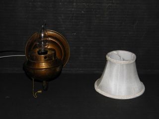 Unique,  Antique/Vintage,  hammered copper,  wall sconce w/clip - on shade.  Re - wired 7