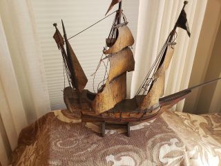 Antique Wooden Model Ship