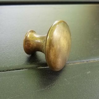 Antique Solid Brass Round Knob 1 1/8 " Drawer Cabinet Pull
