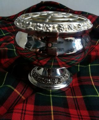 small vintage silver plate rose bowl boxed 5