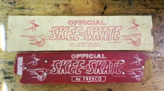 Skee - Skate Sidewalk Skateboard Surfboard 1960s Tresco W/ Box Trucks