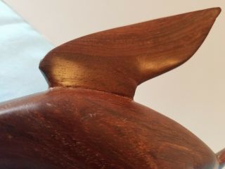 Vintage Hand Carved Hard Wood Eagle Bird 3