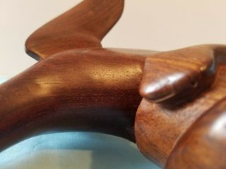 Vintage Hand Carved Hard Wood Eagle Bird 4