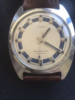 Vintage Timex Automatic Men Watch Not 36mm Rare