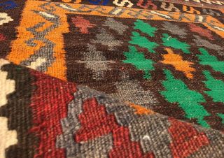 Hand Knotted Vintage Afghan Taimani Balouch Wool Kilim Area Rug 4 x 3 FT (3928) 5