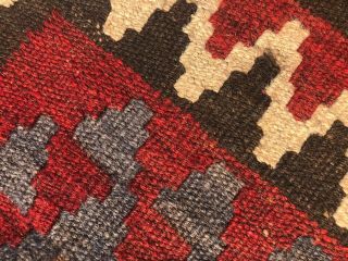 Hand Knotted Vintage Afghan Taimani Balouch Wool Kilim Area Rug 4 x 3 FT (3928) 6