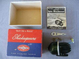 Vintage Fishing Shakespeare 1755ff Spin Wondereel W Box/instructions/wrench