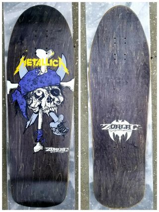 Nos Zorlac Metallica Pirate 1 Skateboard Deck Pushead Graphics Og Suas