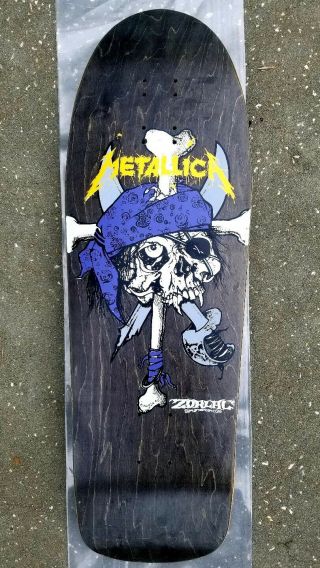 NOS Zorlac Metallica Pirate 1 Skateboard Deck Pushead Graphics OG SUAS 2