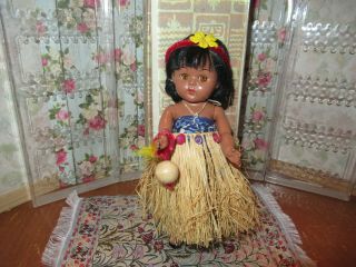 Vintage Virga Hard Plastic Willadean Doll Ginny Friend Black African American 8 "