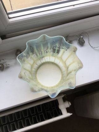 antique vaseline glass oil lamp shade 5