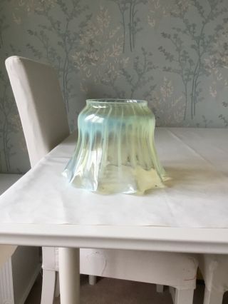 antique vaseline glass oil lamp shade 7