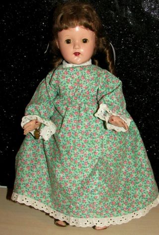 1940s 50s Vintage Composition Effanbee Little Lady 17 " Doll Lovely Doll