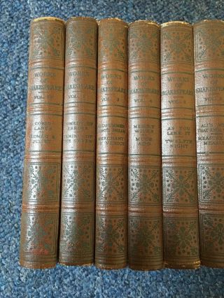 THE OF SHAKESPEARE BOOKS 18 Volumes Antiques 1904 2
