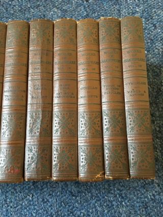 THE OF SHAKESPEARE BOOKS 18 Volumes Antiques 1904 6