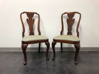Baker Historic Charleston Solid Mahogany Queen Anne Dining Side Chairs - Pair 2