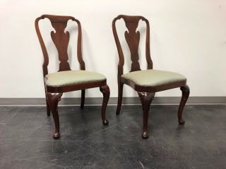 BAKER Historic Charleston Solid Mahogany Queen Anne Dining Side Chairs - Pair 2 3