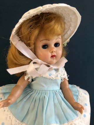 Vintage Vogue Slw Ginny Doll In Her 1959 Tagged Polka Dot Dress