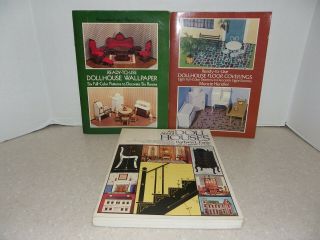 3 Vintage Dollhouse Wallpaper & Floor Muncie Hendler All About Dollhouses Book