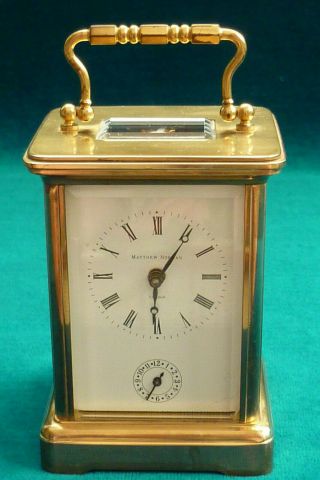 Matthew Norman London Alarm Carriage Clock,  Key