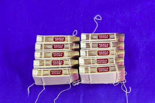 Antique Nos Manila Stubbs Embossed Cigar Bands String Tied