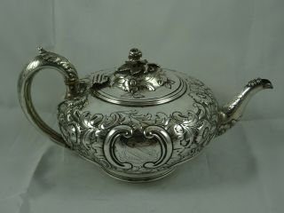 Stunning Victorian Silver Tea Pot,  1852,  719gm