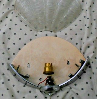 VINTAGE ART DECO ODEON CLAM SHELL WALL LIGHT PULL LIGHT SWITCH 5