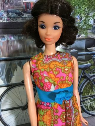 Vintage Mod Brunette Walk Lively Steffie Barbie Doll With Mood Matchers 1792
