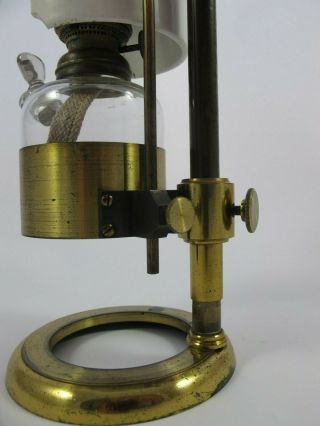 Cased Antique Microscope Oil Lamp by J.  Swift & Son.  London. 7