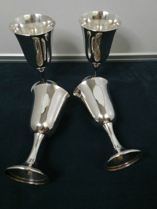 Vintage Gorham Silver Plated Goblets Set Of 4 Yc433